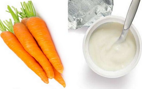 Làm trắng da hiệu quả với mặt nạ sữa chua và cà rốt