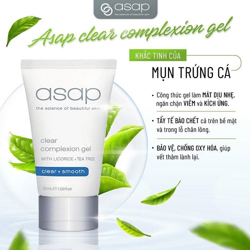 công dụng của  asap clear complexion gel  