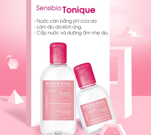 một số công dụng chính của nước hoa hồng bioderma sensibio tonique