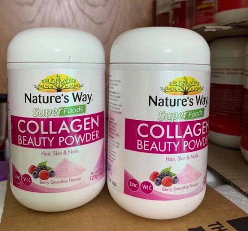 natures way super foods collagen beauty powder giúp làm đẹp da móng tóc