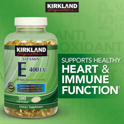 Kirland Vitamin E 400 IU - viên uống bổ sung vitamin E. 