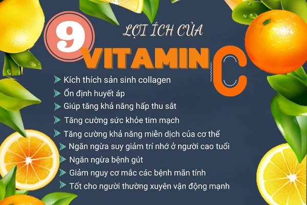 tác dụng của vitamin C với cơ thể
