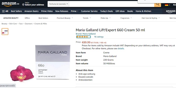Kem nâng cơ săn chắc da Maria Galland 660 Lift Expert Cream 50ml