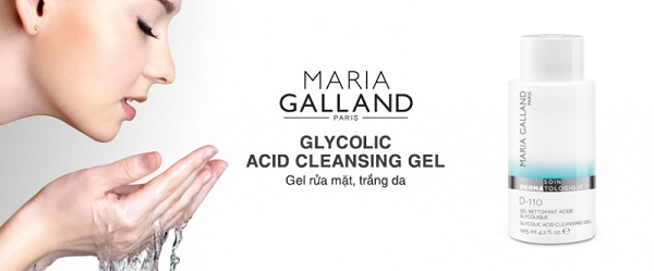 Gel rửa mặt, sáng da Maria Galland D-110 Glycolic Acid Cleansing Gel 125ml