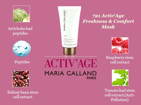 Mặt nạ tươi chống lão hóa Maria Galland 721 ActivAge Freshness & Comfort Mask 50ml
