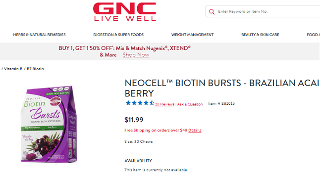 Reviews Neocell Biotin Bursts – Kẹo Dẻo Kích Thích Mọc Tóc Của Mỹ