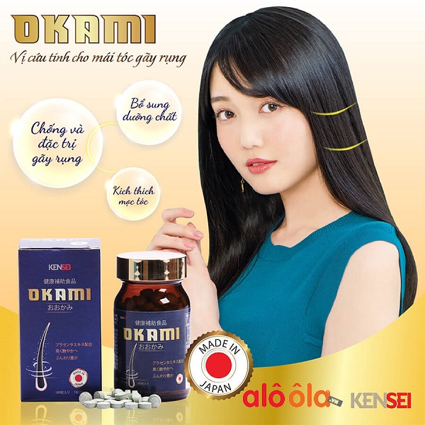 Công dụng của viên uống mọc tóc Nhật Bản Okami Kensei