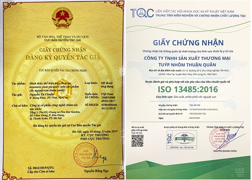 giấy chứng nhận sản phẩm cốc nguyệt san beucup