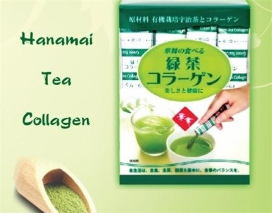 collagen hanamai trà xanh