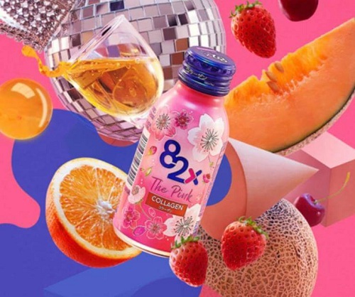 Nước uống Collagen 82X The Pink hộp 10 chai Nhật Bản