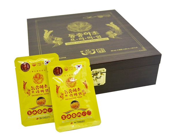 Đông trùng hạ thảo hộp gỗ đen 60 gói Daedong Korea Ginseng