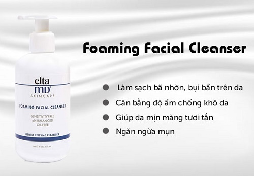 công dụng của sữa rửa mặt eltamd foaming facial cleanser 207 ml