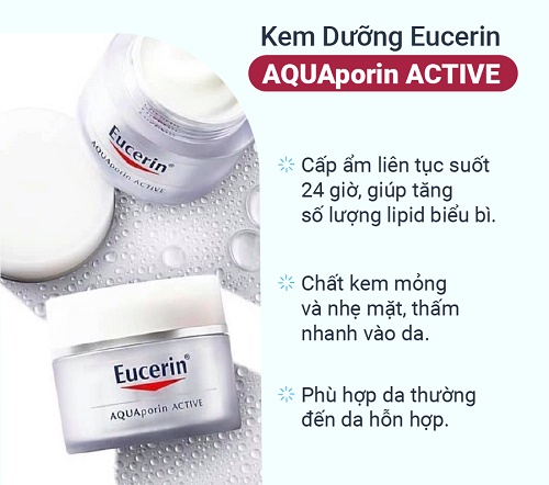 kem dưỡng ẩm eucerin aquaporin active