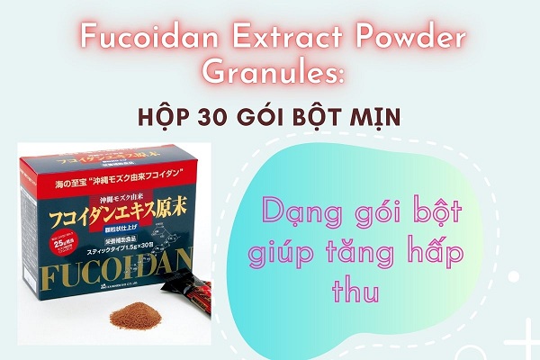 Review Fucoidan Extract Powder Granules dạng bột Nhật Bản
