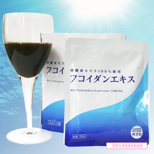Review chi tiết Okinawa Fucoidan Extract dạng nước Nhật Bản