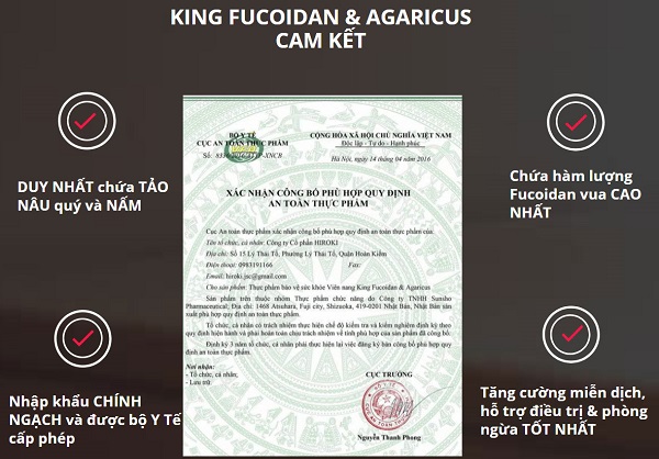 Thuốc King Fucoidan & Agaricus Nhật Bản có tốt không?
