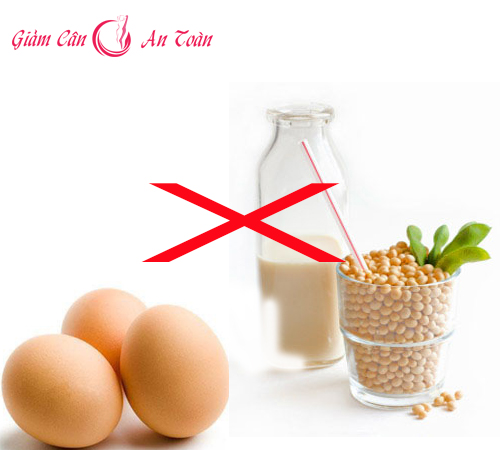 Không nên đánh trứng với sữa đậu nành để uống giảm cân