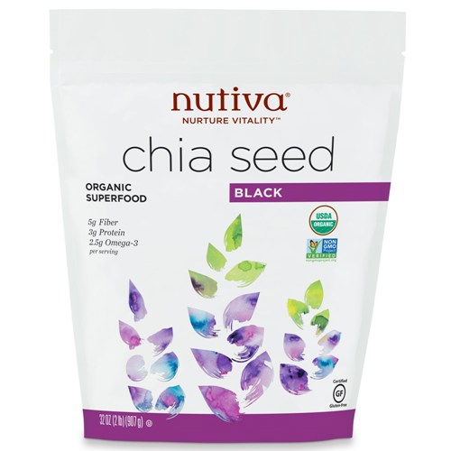Chia Seed Nutiva - Hạt Black Chia 907g giảm cân của Mỹ