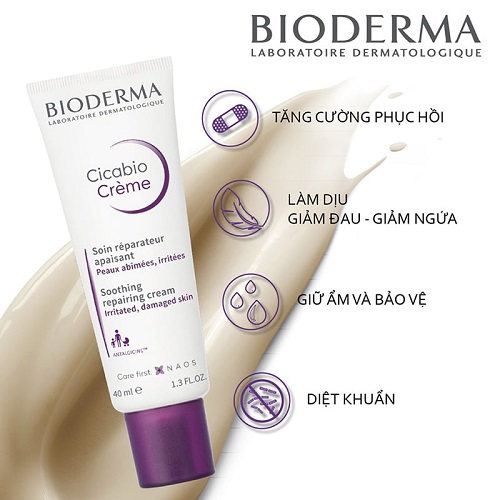 Kem phục hồi da Bioderma Cicabio Cream 40ml