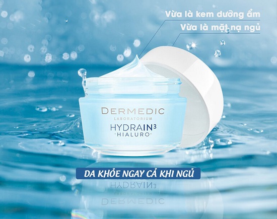 Kem dưỡng ẩm ban đêm Dermedic Hydrain3 Hialuro Cream Gel