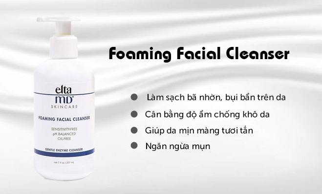 Sữa rửa mặt EltaMD Foaming Facial Cleanser 207ml