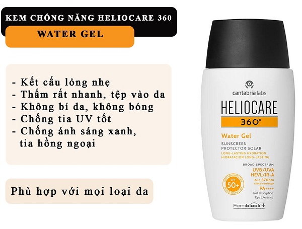Kem chống nắng Heliocare 360 Water Gel SPF 50+ 50ml 
