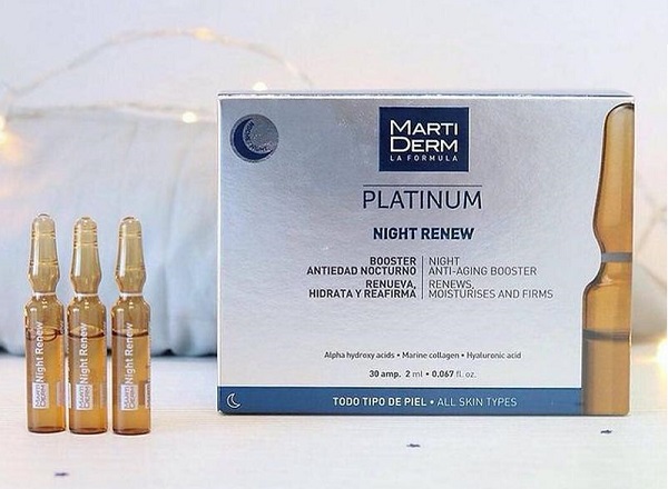 MartiDerm Platinum Night Renew Ampoule tái tạo da ban đêm