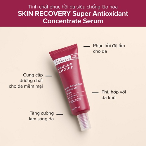 Tinh chất phục hồi da chống lão hóa Paulas Choice Skin Recovery Super Antioxidant Concentrate Serum 30ml