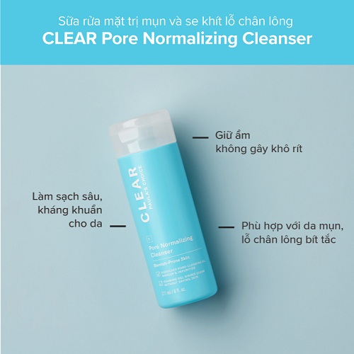 Sữa rửa mặt Paulas Choice Clear Pore Normalizing Cleanser 177ml