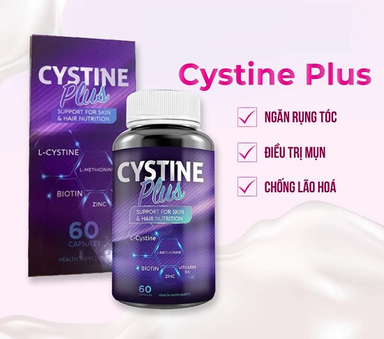 Viên uống Cystine Plus giảm mụn, ngăn rụng tóc, giảm sắc tố