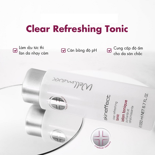 Toner dịu nhẹ Wellmaxx Skineffect Clear Refreshing Tonic 200ml