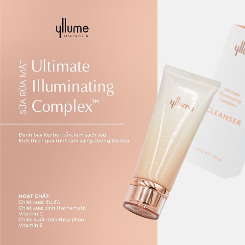 Sữa rửa mặt Yllume Ultimate Illuminating Complex Cleanser 50ml