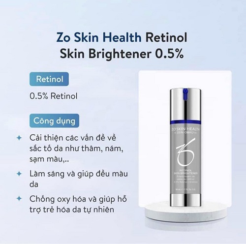 Kem dưỡng trắng da chống lão hóa ZO Skin Health Retinol Skin Brightener 0.5%