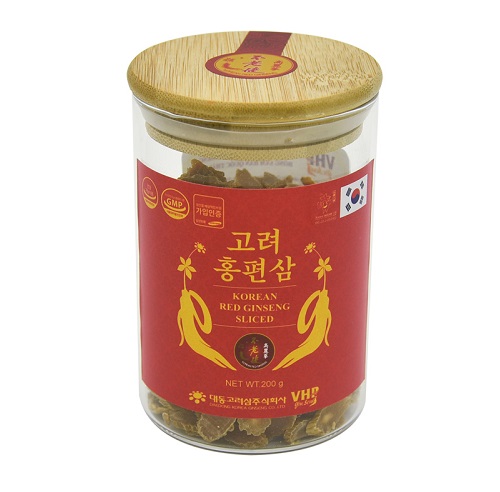 Hồng sâm khô thái lát Daedong Korean Red Ginseng Sliced lọ 200g