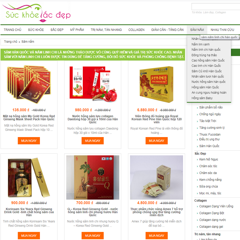 Top 4 trang web bán hồng sâm Hàn Quốc uy tín nhất tại Việt Nam