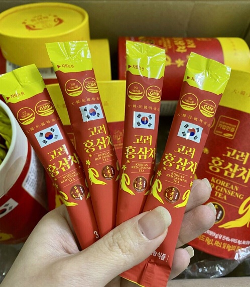 Trà hồng sâm Korean Red Ginseng Tea (hộp 30 gói) Daedong Hàn Quốc