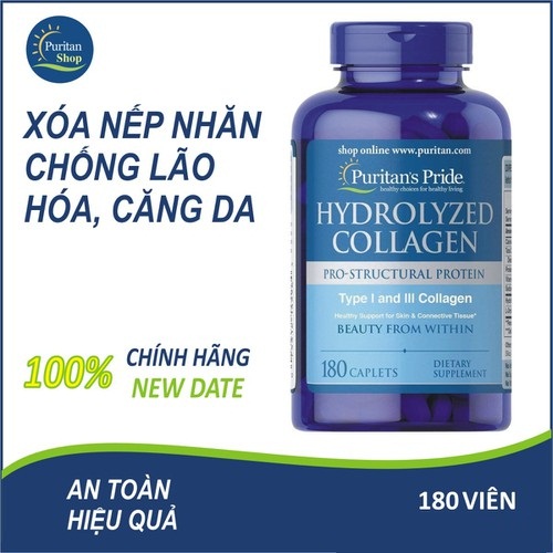 viên uống  puritan pride hydrolyzed collagen 1000 mg  