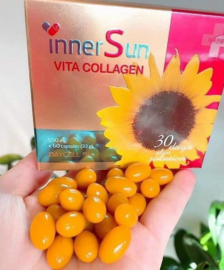 Inner Sun Vita Collagen bào chế dạng viên uống tiện lợi khi sử dụng