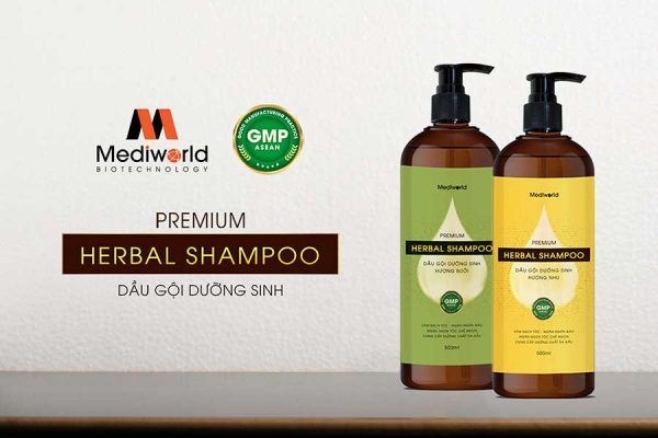 Dầu gội dưỡng sinh Premium Herbal Shampoo nuôi dưỡng tóc khỏe đẹp