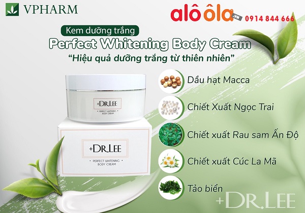 Thành phần kem dưỡng trắng Perfect Whitening Body Cream