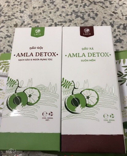 Dầu xả Amla Detox Laco 300ml nuôi dưỡng mái tóc suôn mềm