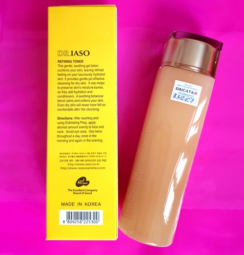 Review Dr.IASO Refining Toner – Nước hoa hồng cân bằng độ ẩm IASO