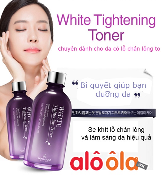 Review nước hoa hồng The Skin House White Tightening Toner 130ml