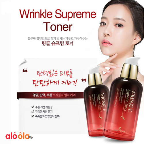 Review nước hoa hồng The Skin House Wrinkle Supreme Toner 130ml
