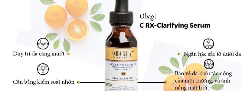 Serum trắng da Obagi-C Rx C-Clarifying Serum - Normal to Oily