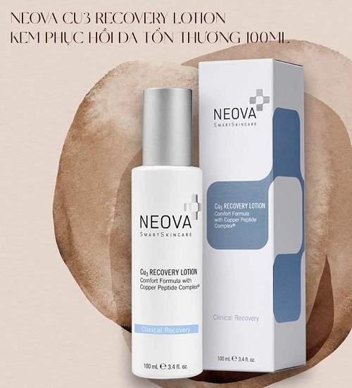 neova cu3 recovery lotion được chứng nhận an toàn khi sử dụng trên da