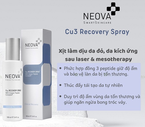 những công dụng chính của xịt dưỡng da mặt neova cu3 recovery spray