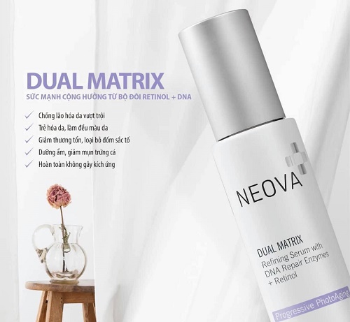công dụng của Neova Dual Matrix Refining Serum With DNA Repair Enzymes Retinol