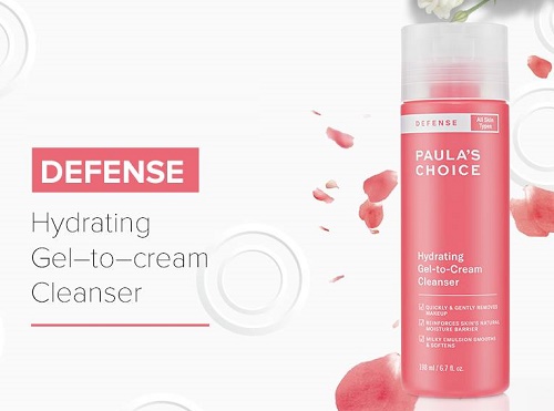 paulas choice defense hydrating gel to cream cleanser