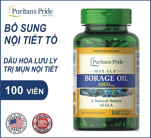 puritans pride borage oil 1000mg tăng cường nội tiết tố nữ